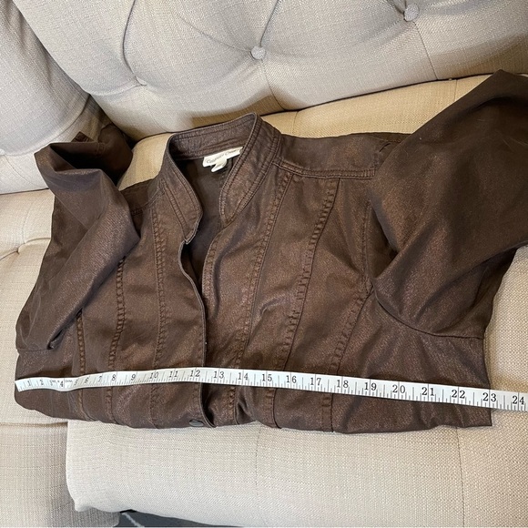 Coldwater Creek Bronze Snap Closure Jacket Sz W18 - Picture 7 of 8